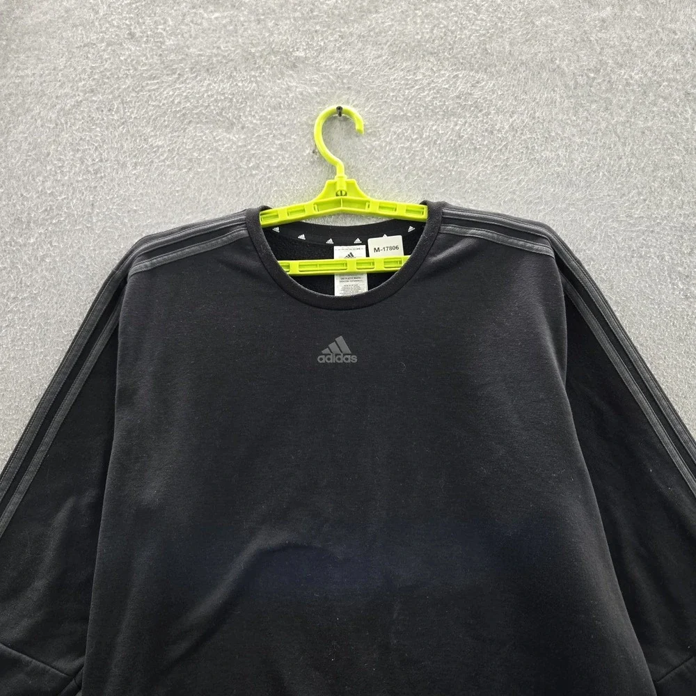 Adidas‎ Men Sweatshirt XL Black Fleece HM2607 Activewear Logo Long Sleeve